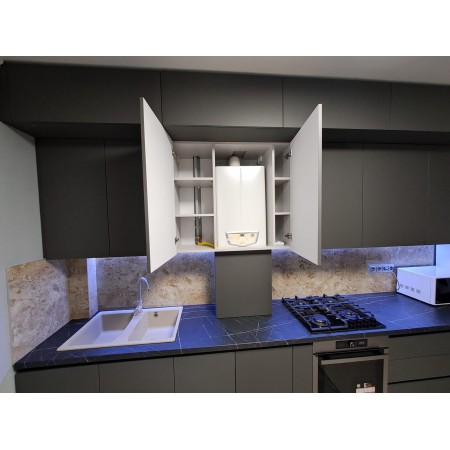 Современная прямая кухня на заказ, минималистичный дизайн, глянцевая мебель из МДФ .